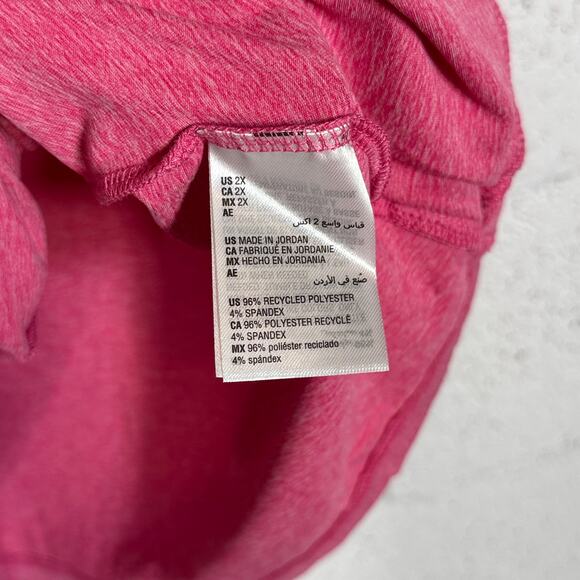 ID Ideology Plus Size Active Solid Twist-Front Top, Pink Dragon 2X - Picture 7 of 7